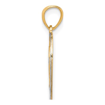 10K Yellow Gold Filigree Heart Charm – view 3