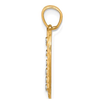 10K Yellow Gold Filigree Heart Charm – view 3