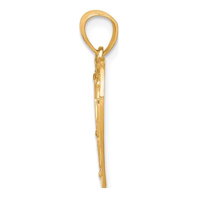 10K Yellow Gold MOM Heart Charm – view 3