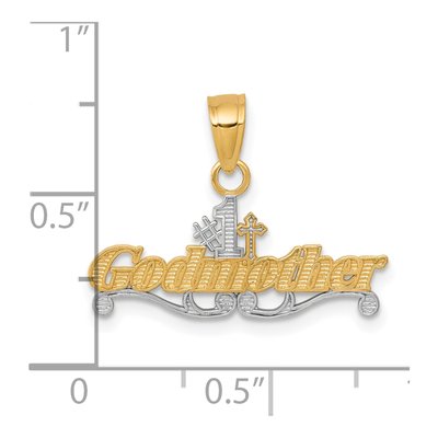 10K Yellow Gold Godmother Number 1 Charm – view 4
