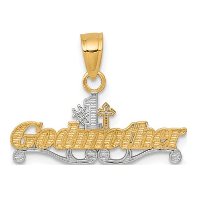 10K Yellow Gold Godmother Number 1 Charm