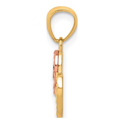 10K Two-Tone Gold Small ANOS Pendant – view 3