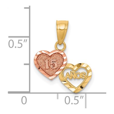 10K Two-Tone Gold Small ANOS Pendant – view 4