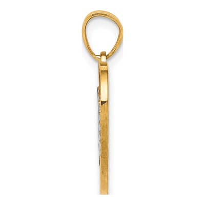 10K Two-Tone Gold Heart Pendant – view 3