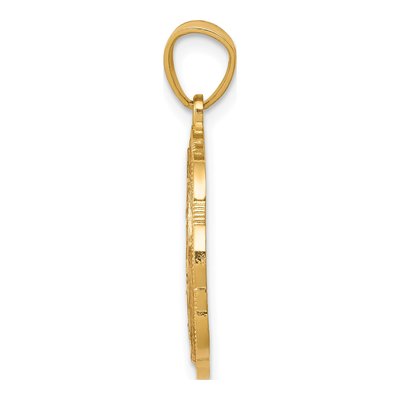 10K Two-Tone Gold ANOS Oval Pendant – view 3