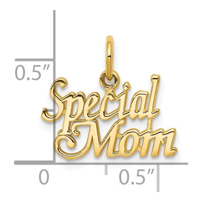10K Yellow Gold Special MOM Pendant – view 4