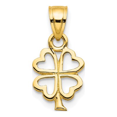 10K Yellow Gold 4-Leaf Clover Pendant