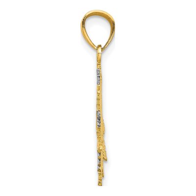 10K Yellow Gold Snowflake Detail Charm – view 3