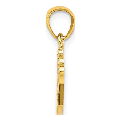 10K Yellow Gold Crown Pendant – view 3