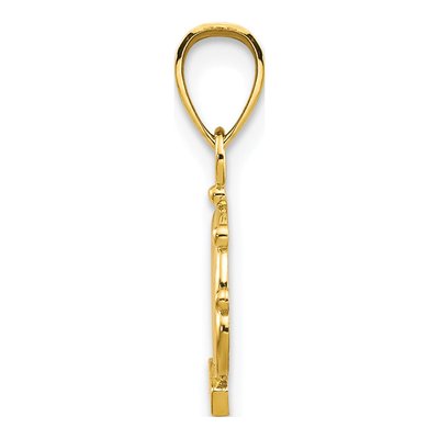 10K Yellow Gold Crown Pendant – view 3