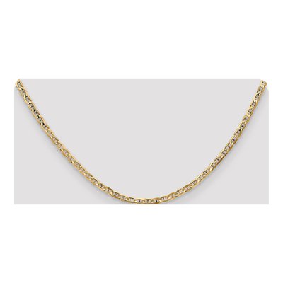 10K Yellow Gold 3mm Concave Anchor Chain – view 4