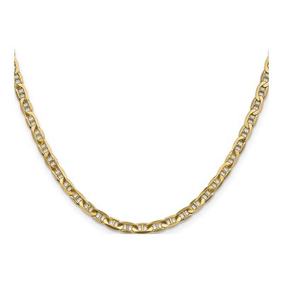 10K Yellow Gold 3.75mm Concave Anchor Chain – view 2