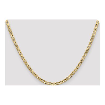 10K Yellow Gold 3.75mm Concave Anchor Chain – view 4