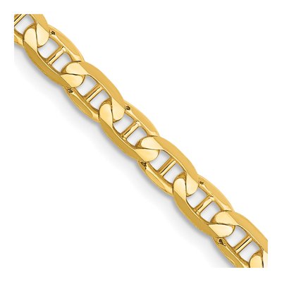 10K Yellow Gold 3.75mm Concave Anchor Chain