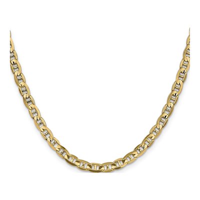 10K Yellow Gold 4.5mm Concave Anchor Chain – view 2