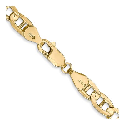10K Yellow Gold 5.25mm Concave Anchor Chain – view 3