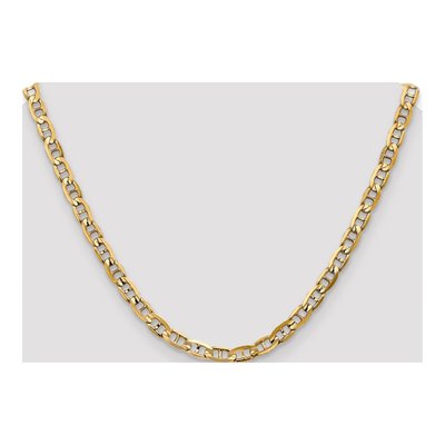 10K Yellow Gold 5.25mm Concave Anchor Chain – view 4