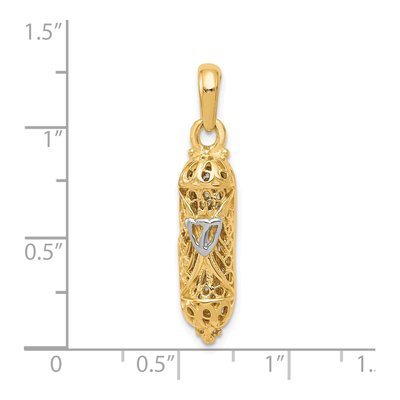 10K Yellow Gold Mezuzah Pendant – view 4
