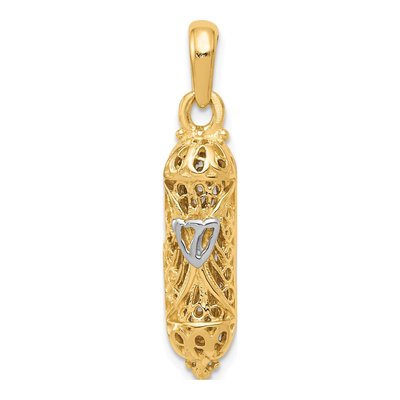 10K Yellow Gold Mezuzah Pendant