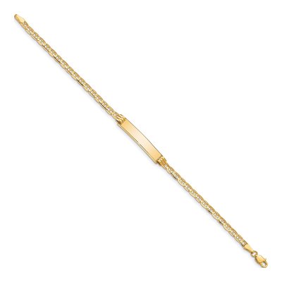 10K Yellow Gold 2.65mm Anchor ID Bracelet – view 2