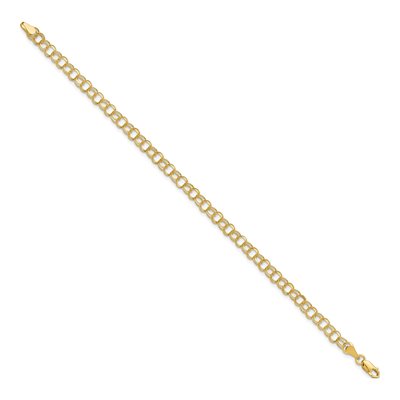 10K Yellow Gold Double Link Charm Bracelet – view 2
