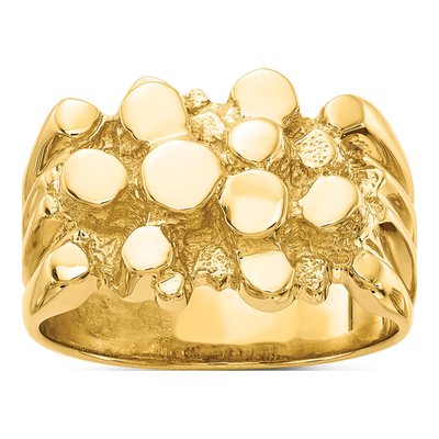 Men's 10K Yellow Gold Nugget Ring