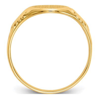 10K Yellow Gold Oval Signet Ring – view 2