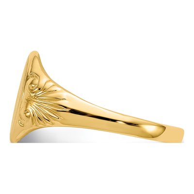 10K Yellow Gold Oval Signet Ring – view 3