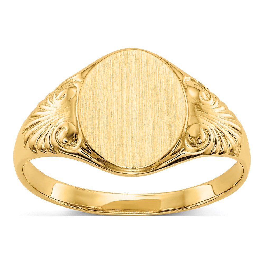 10K Yellow Gold Oval Signet Ring