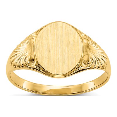 10K Yellow Gold Oval Signet Ring