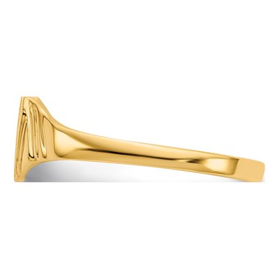 10K Yellow Gold Heart Signet for Baby Ring – view 3