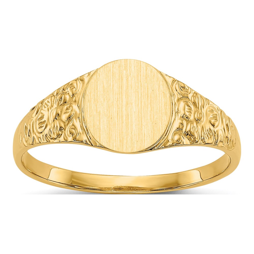 10K Yellow Gold Closed Back Signet Ring