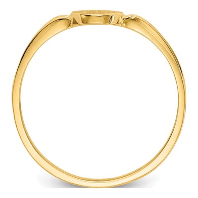 10K Yellow Gold Baby Signet Ring, Size 3 – view 2