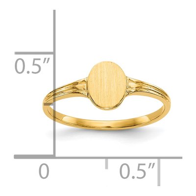 10K Yellow Gold Baby Signet Ring, Size 3 – view 4