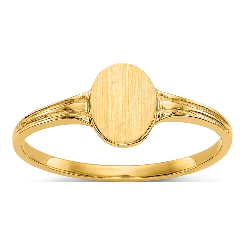 10K Yellow Gold Baby Signet Ring, Size 3