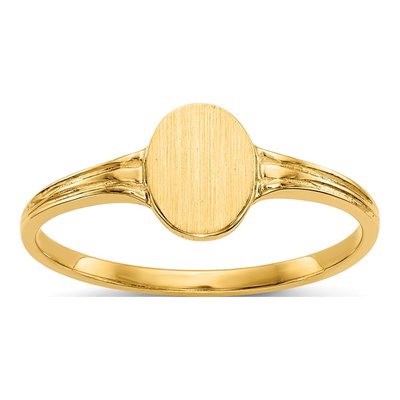 10K Yellow Gold Baby Signet Ring