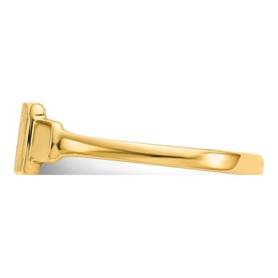 10K Yellow Gold Baby Signet Ring – view 3