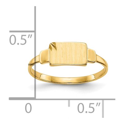 10K Yellow Gold Baby Signet Ring – view 4