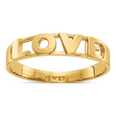 10K Yellow Gold 2mm LOVE Band