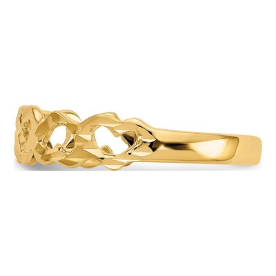 10K Yellow Gold Hearts Ring – view 3