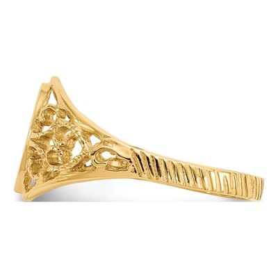 10K Yellow Gold Oval Signet Ring – view 3