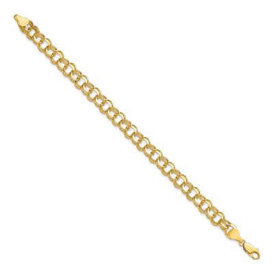 10K Yellow Gold Diamond-Cut Charm Bracelet – view 2