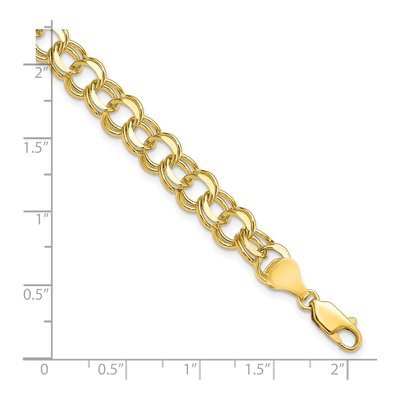 10K Yellow Gold Diamond-Cut Charm Bracelet – view 4