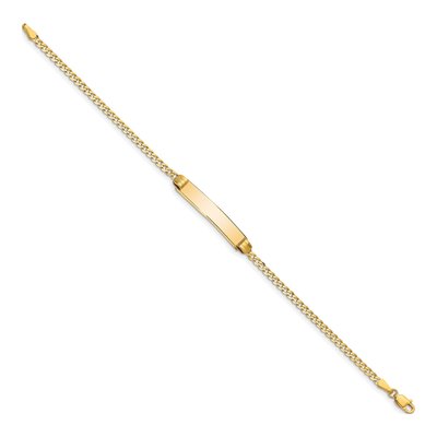 10K Yellow Gold 2.63mm Curb ID Bracelet – view 2