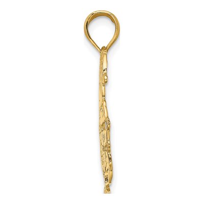 10K Yellow Gold Christmas Tree Santa Pendant – view 3