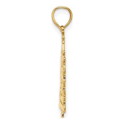 10K Yellow Gold Christmas Tree Pendant – view 3
