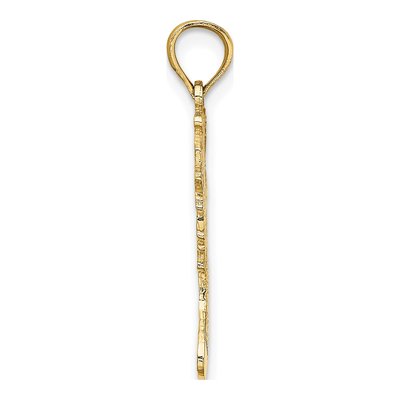 10K Yellow Gold Christmas Stocking Pendant – view 3