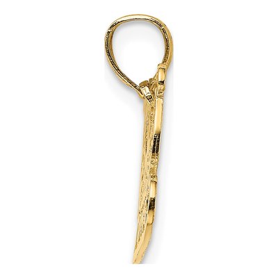 10K Yellow Gold Sleigh Pendant – view 3