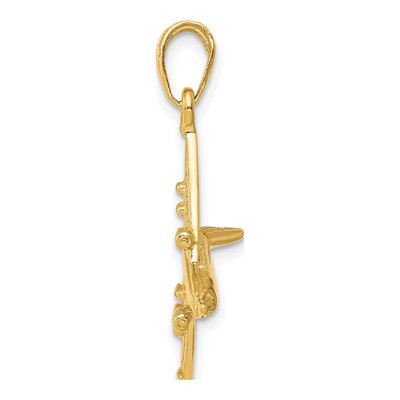 10K Yellow Gold 3-D Jet Pendant – view 3