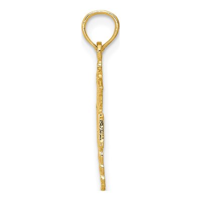 10K Yellow Gold Caduceus Pendant – view 3